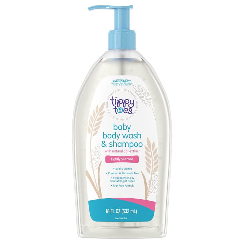 Tippy Toes Baby Body Wash and Shampoo Light Scent 18 oz