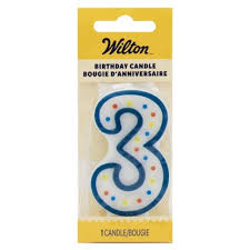 Wilton Birthday Numeral Candle #3