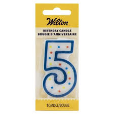 Wilton Birthday Numeral Candle #5