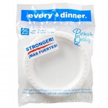 Every Dinner Plastic Plates 6” 25 ct