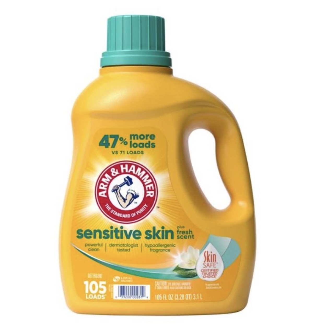 Arm & Hammer Sensitive Skin Laundry Detergent 105 oz