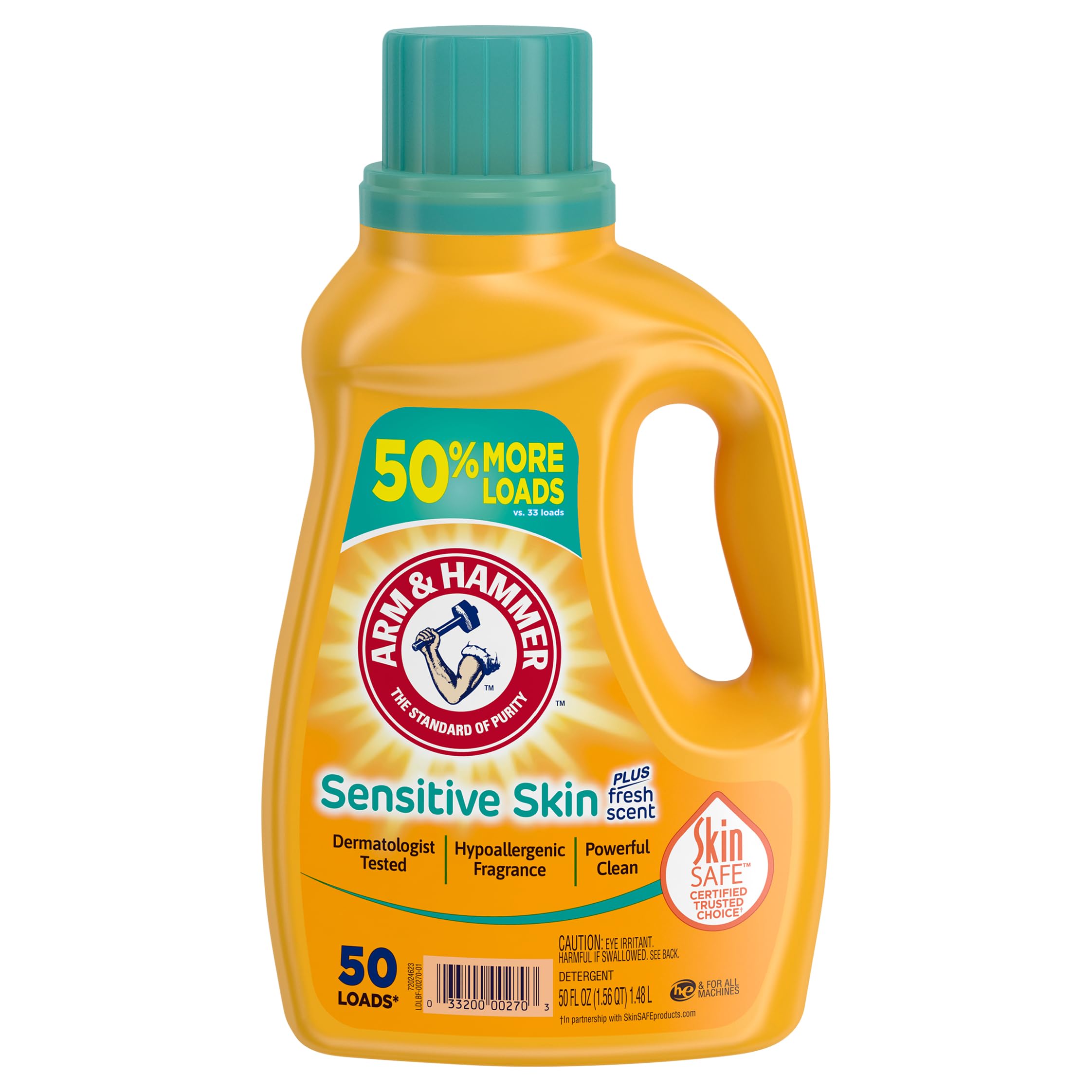 Arm & Hammer Sensitive Skin Plus Fresh Scent Liquid Detergent 50 oz