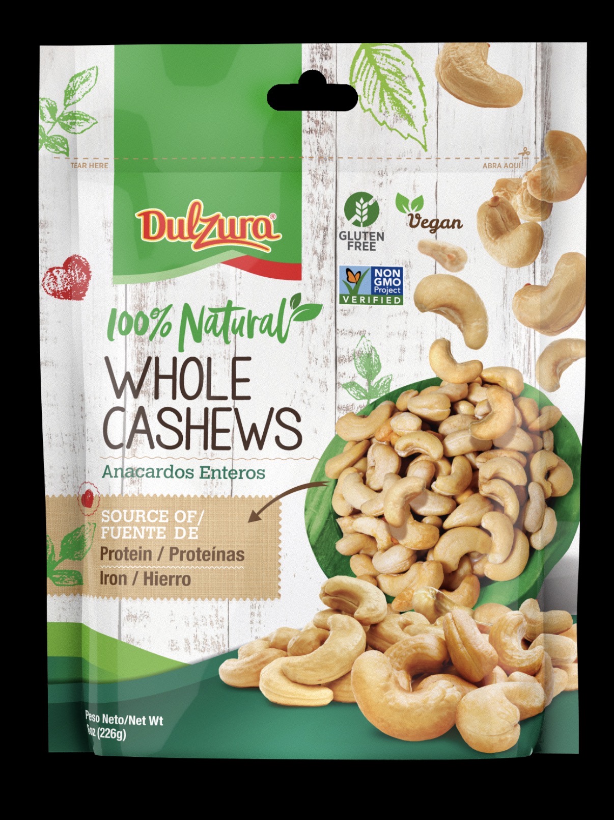 Dulzura 100% Natural Whole Cashews 8 oz