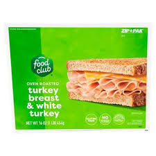 Food Club Oven Roasted Turkey Breast & White Turkey 16 oz