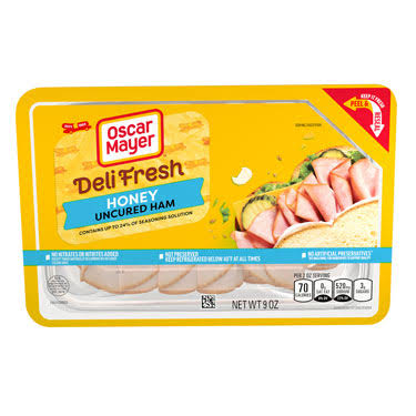 Oscar Mayer Deli Fresh Honey Uncured Ham 9 oz