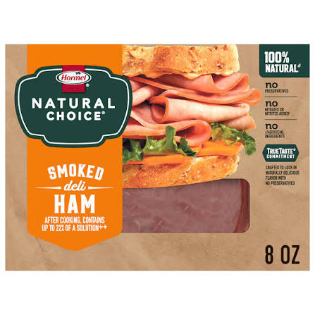 Hormel Natural Choice Smoked Deli Ham 8 oz