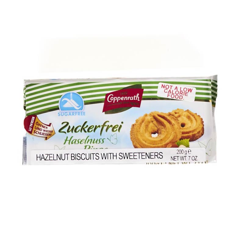 Coppenrath haselnut biscuits sugar free 7.0 oz