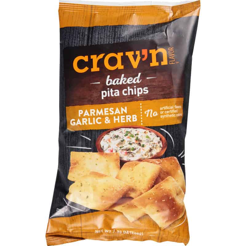 Cravn’s Baked Parmesan Garlic & Herb Pita Chips 7.33 oz