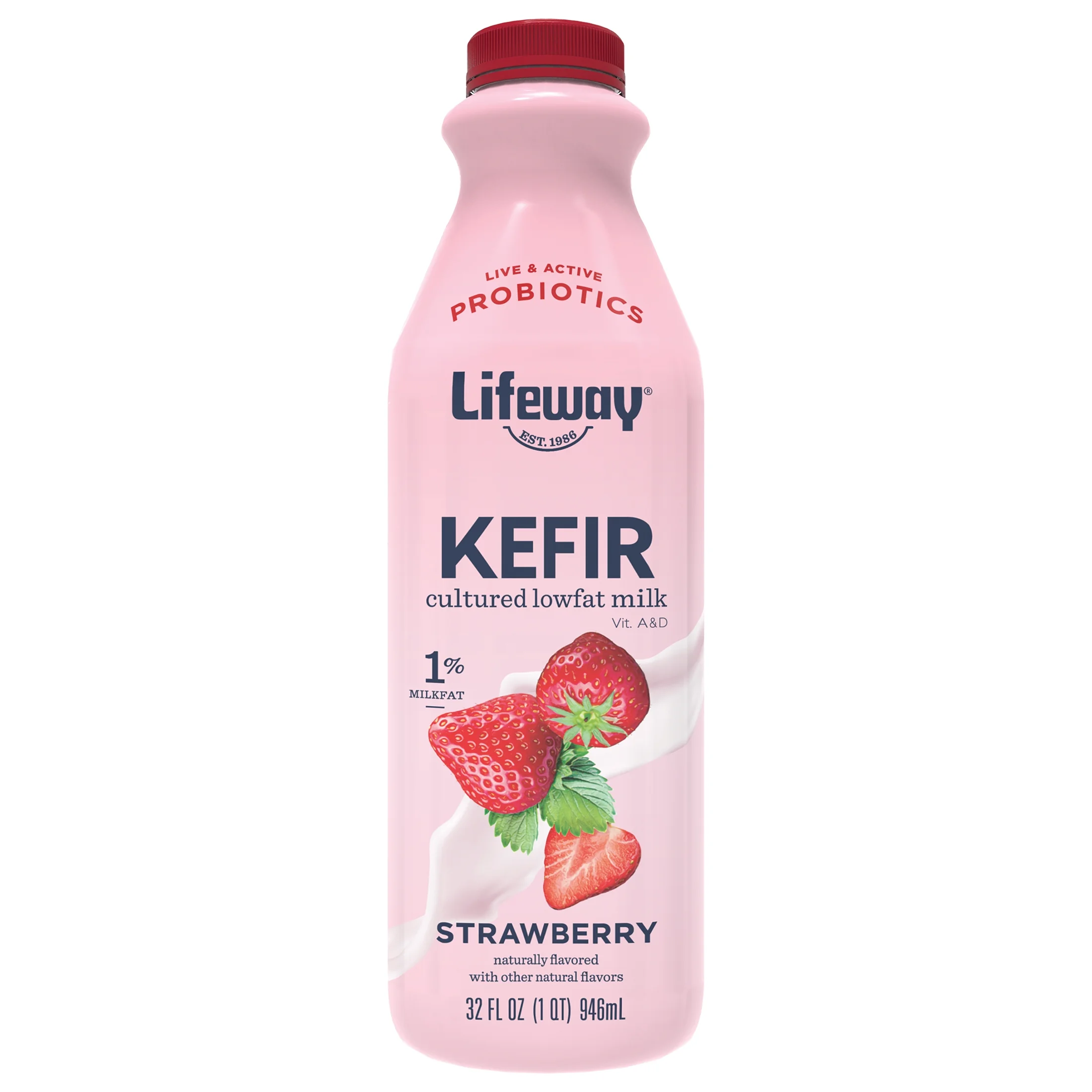 Lifeway Probiotic Kefir 1% Milkfat Strawberry 32 oz