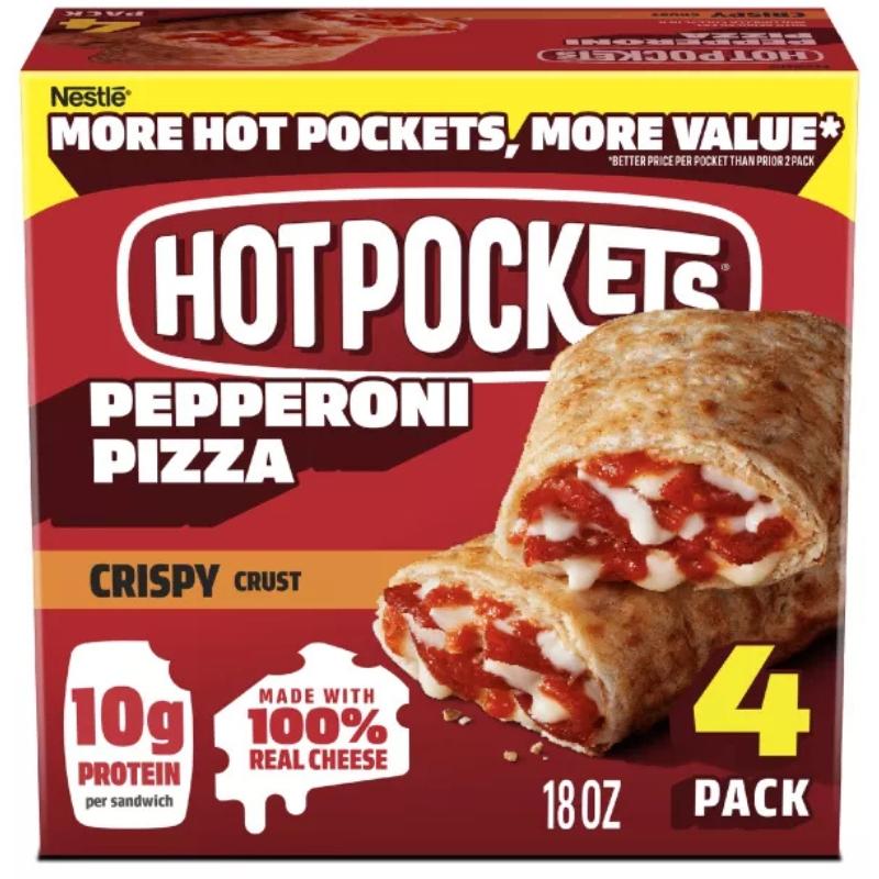 Hot Pockets Pepperoni Pizza Crispy Crust 18 oz