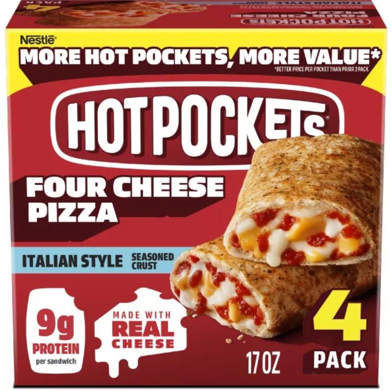 Hot Pockets Four Cheese Pizza Italian Style 17 oz