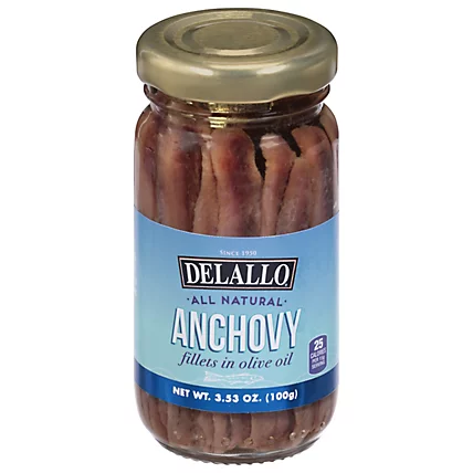 DeLallo Anchovy Fillets in Olive Oil 3.53 oz