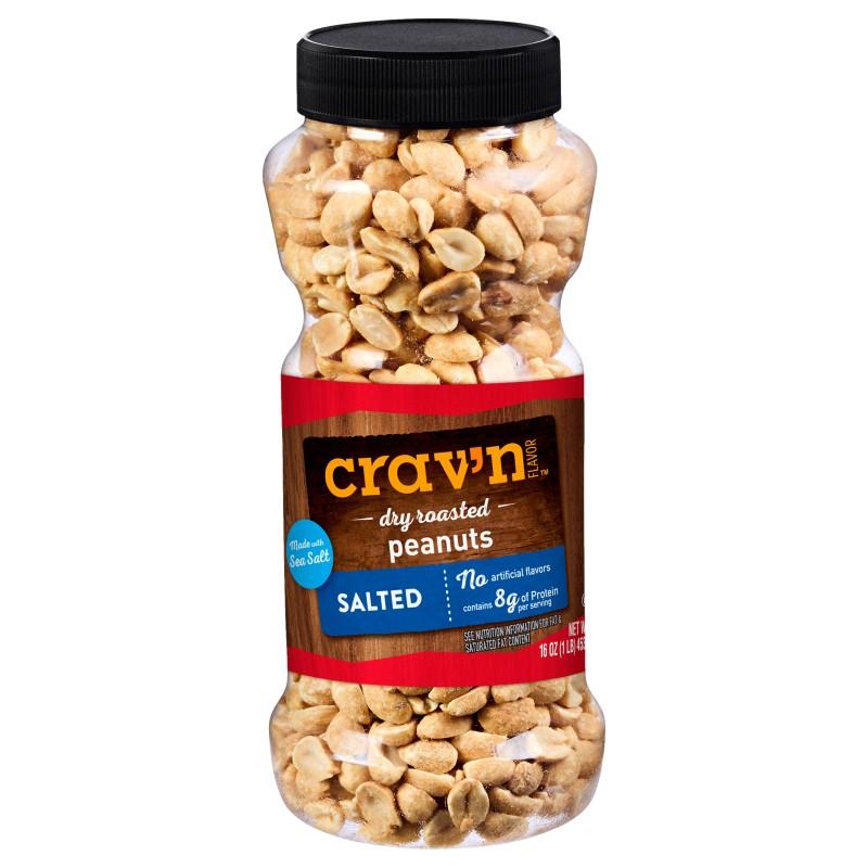 Crav'n Flavor Peanuts Salted 16 oz