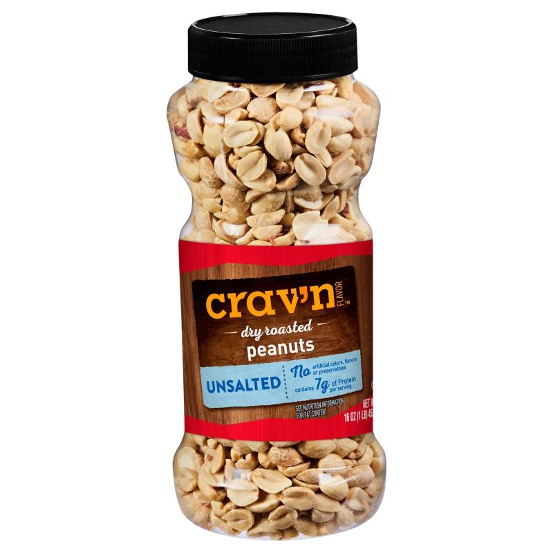 Crav'n Flavor Peanuts Unsalted 16 oz
