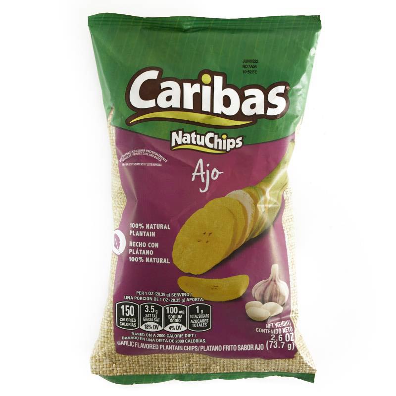 Caribas Natuchips Ajo 2.6 oz