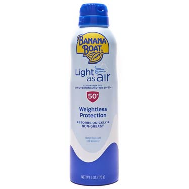 Banana Boat Light as Air 50 SPF Spray 6 oz