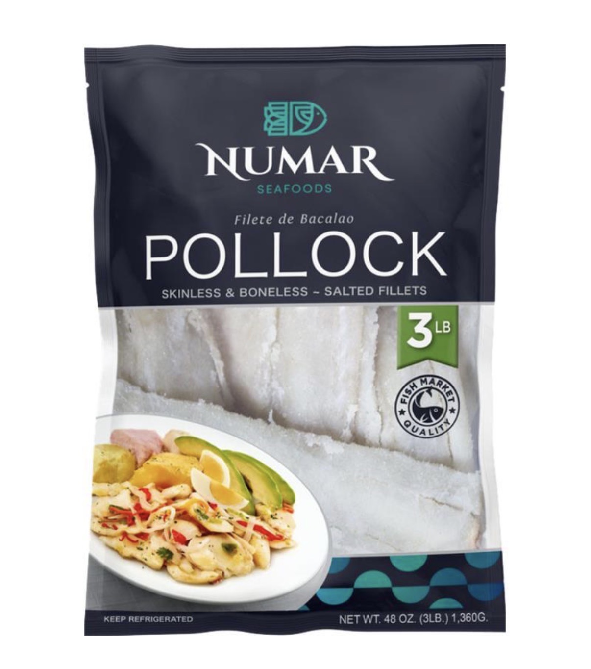Numar Salted Pollock Fillets 3 lbs