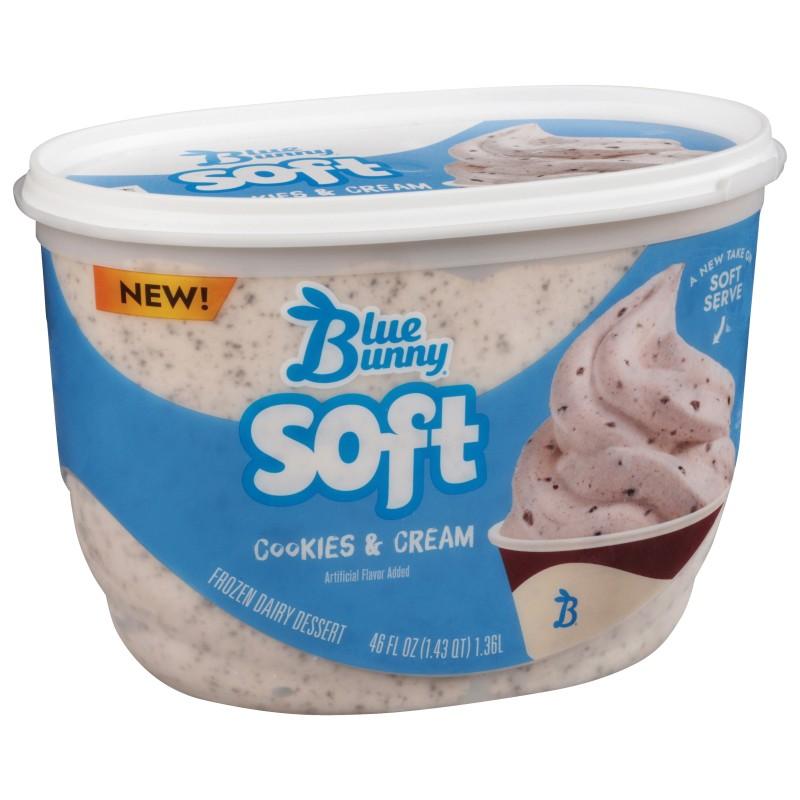 Blue Bunny Soft Cookies ‘n Cream Ice Cream 46 oz 