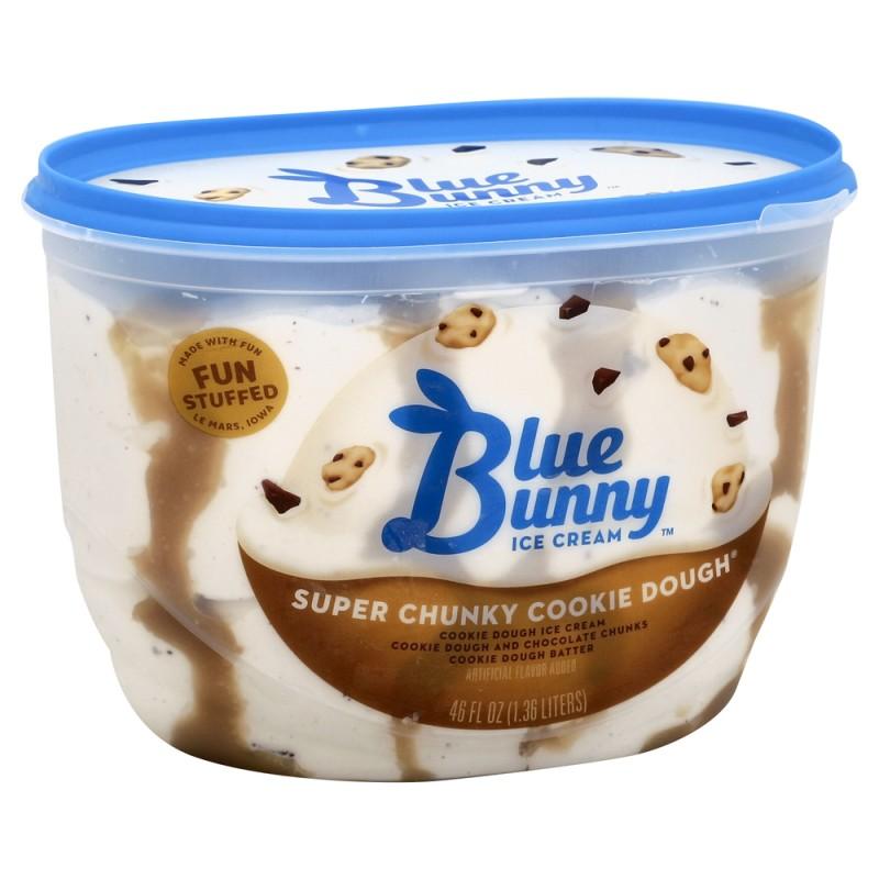 Blue Bunny Super Chunky Cookie Dough Ice Cream 46 oz