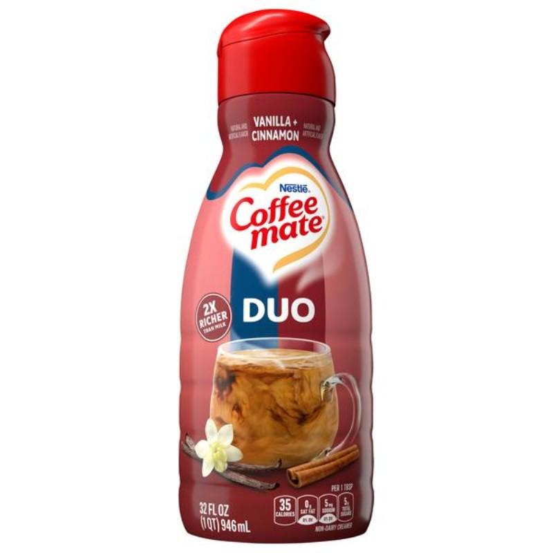 Coffee-Mate DUO Vanilla + Cinnamon Latte Creamer 32 oz
