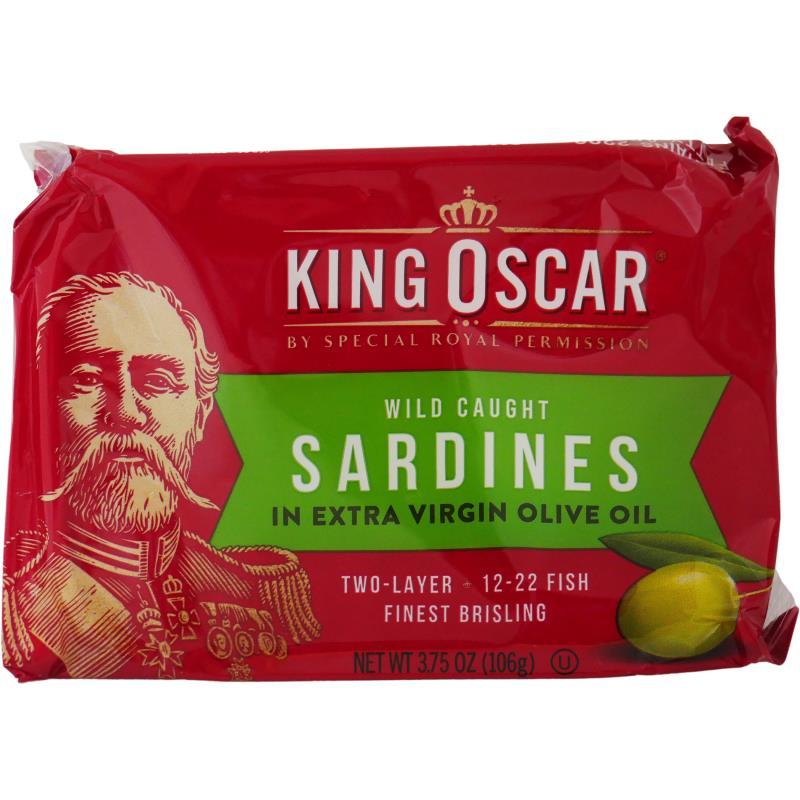 King Oscar Wild Caught Sardines in Extra Virgin Olive Oil 3.75 oz