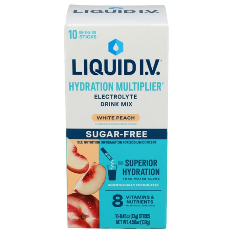 Liquid I.V. Hydration Multiplier White Peach Sugar Free 10-0.56 oz 