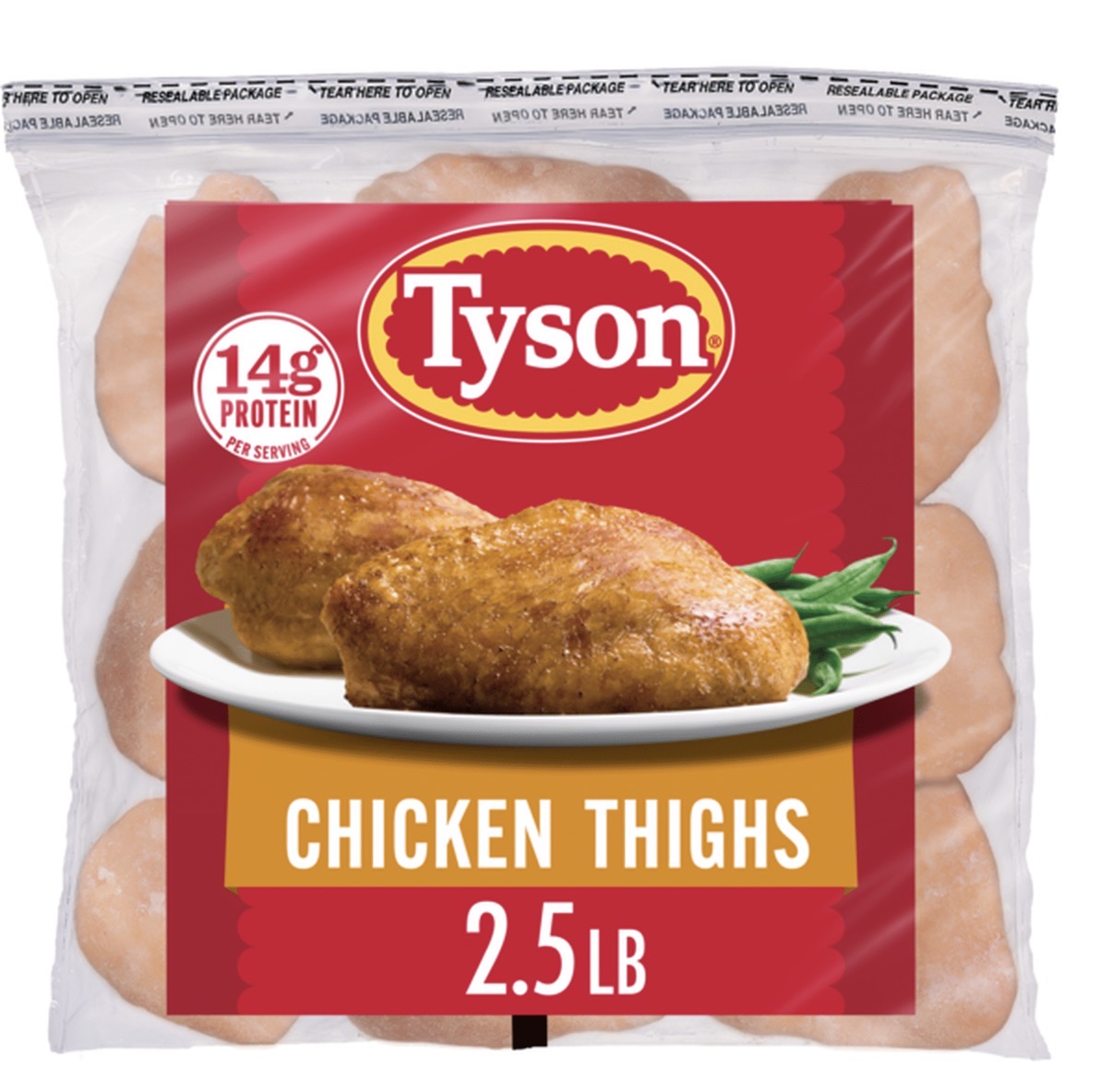 Tyson All Natural Bone-In Chicken Thighs 2.5 lbs