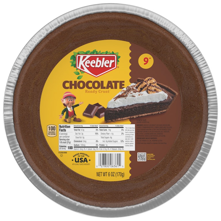 Keebler 9 inch Chocolate Cookie Cracker Pie Crust 1 ct