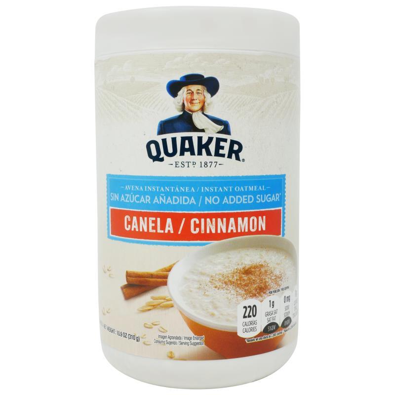 Quaker Avena Instantánea con Canela Sin Azúcar / Cinnamon Instant Oats NSA 10.93 oz
