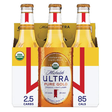 Michelob Ultra Pure Gold Bottles 6-12 oz
