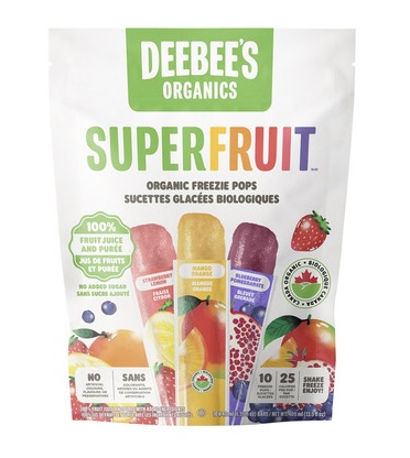 Deebee’s Organics Superfruit Organic Freeze Pops 10-1.35 oz