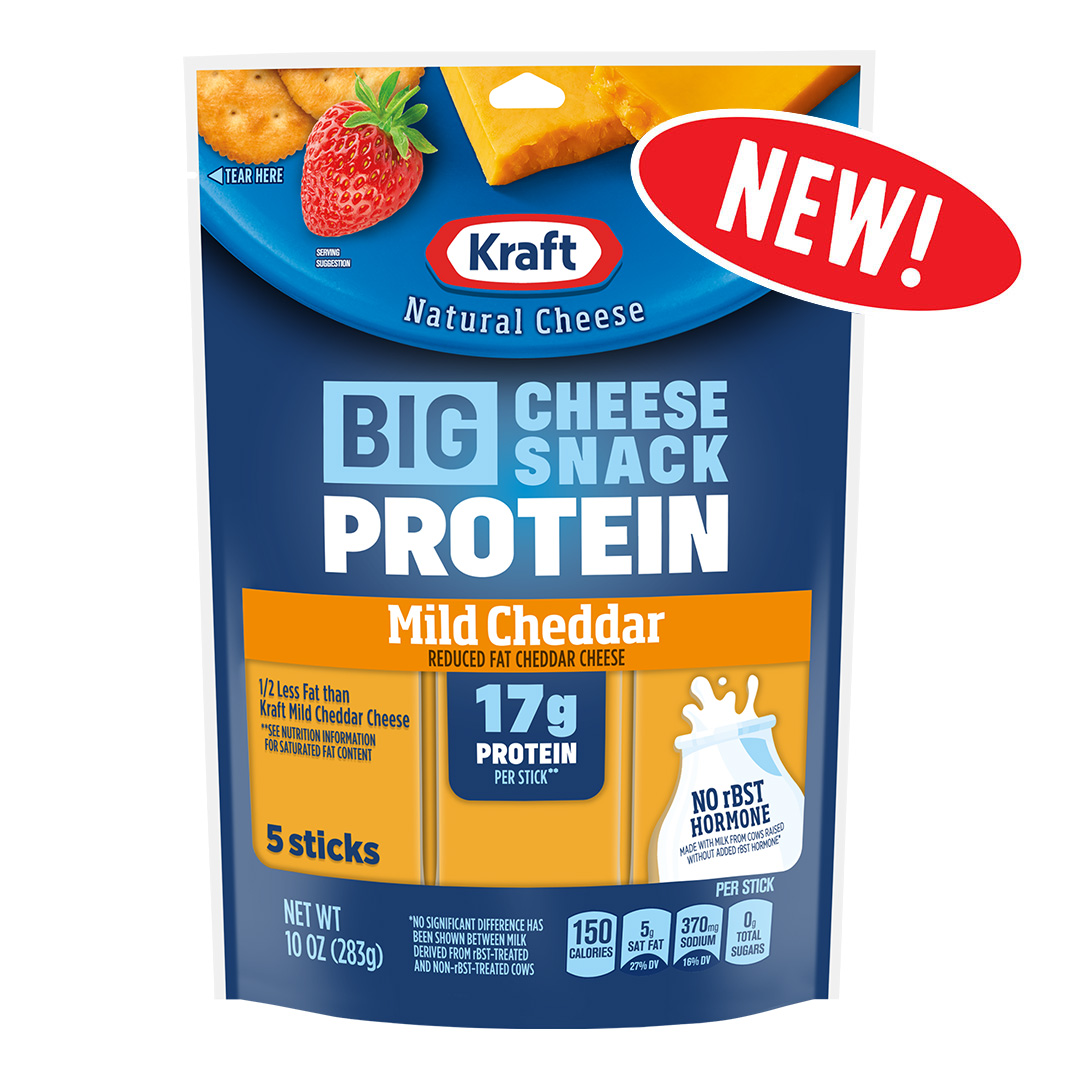 Kraft Big Cheese Snacks Protein+ Mild Cheddar 10 oz