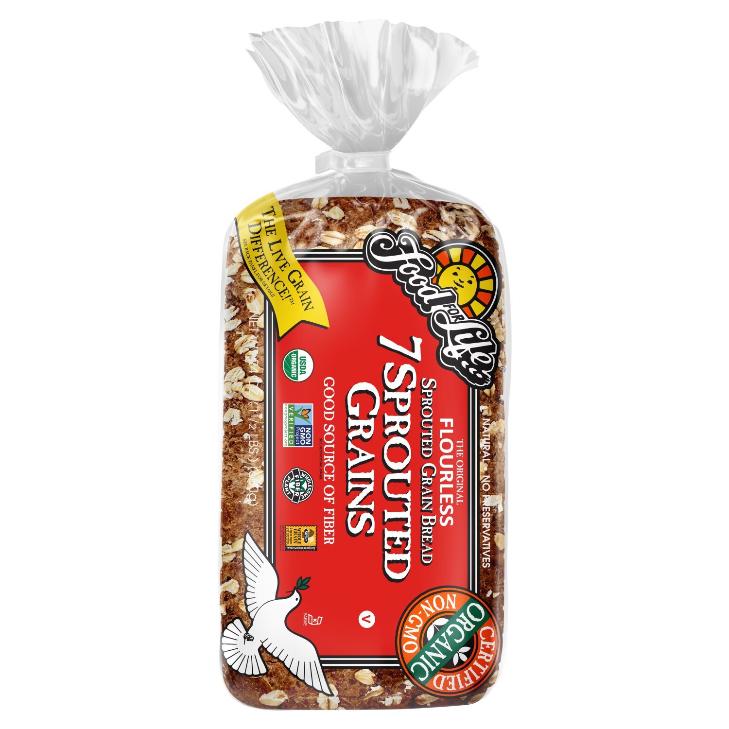 Food for Life Ezekiel 4:9 Flourless 7 Sprouted Grains Bread 24 oz