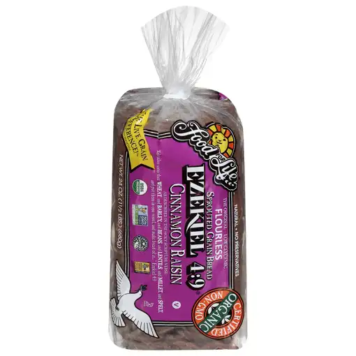 Food for Life Ezekiel 4:9 Flourless Cinnamon Raisin Bread 24 oz