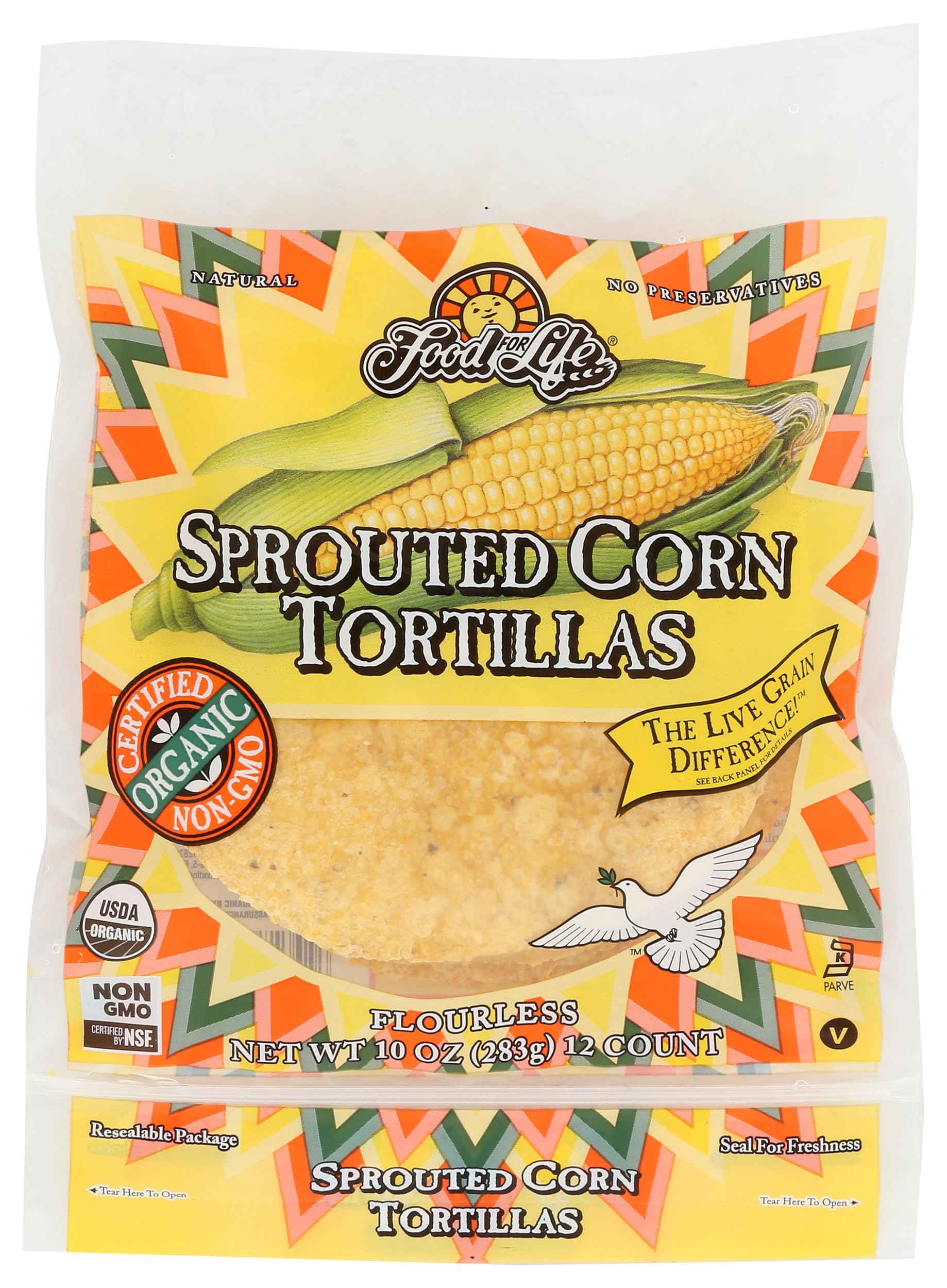 Food for Life Organic Sprouted Corn Tortillas 10 oz