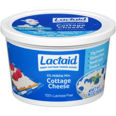 Lactaid 4% Milkfat Cottage Cheese 16 oz