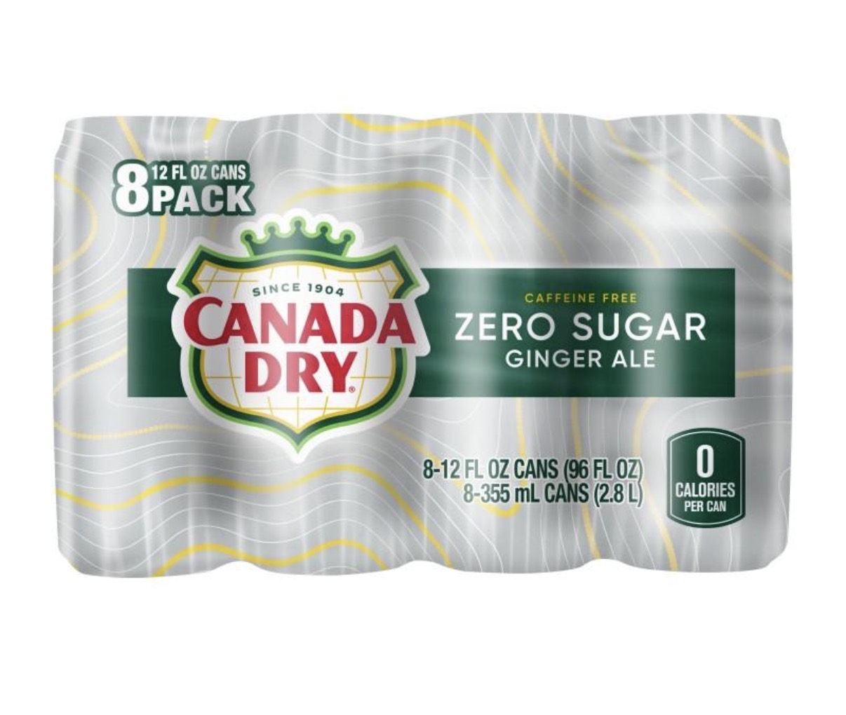 Canada Dry Zero Sugar Caffeine Free Ginger Ale 6-12 oz