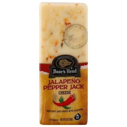 Boar's Head Jalapeño Pepper Jack Cheese Block 8 oz