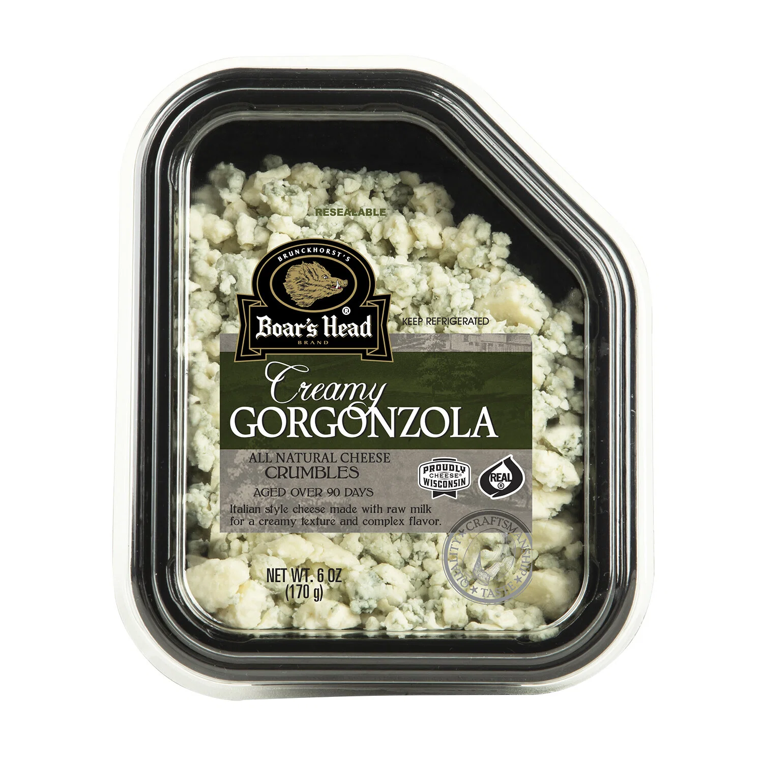 Boar's Head Creamy Gorgonzola Cheese Crumbles 7 oz