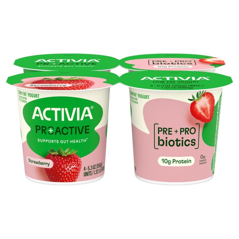 Dannon Activia Proactive Strawberry 4/5.3 oz