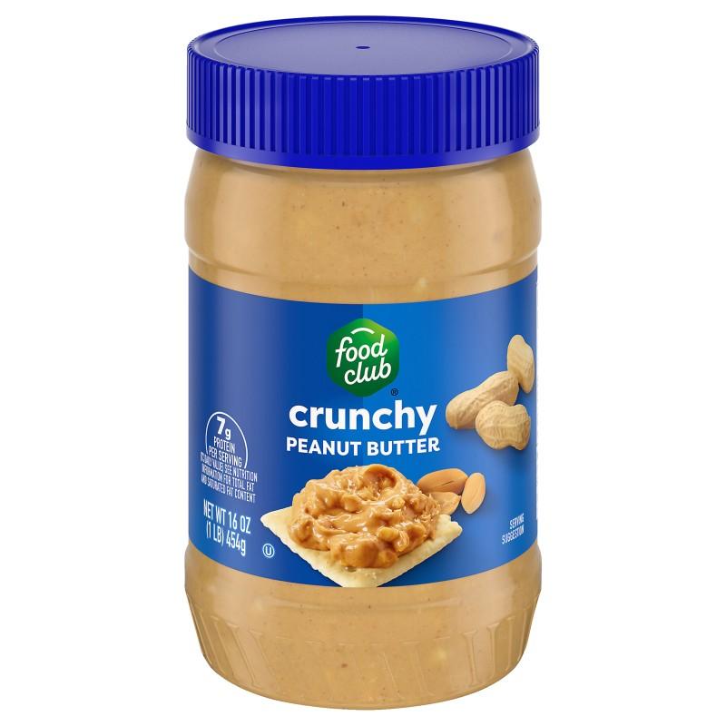 Food Club Crunchy Peanut Butter 16 oz