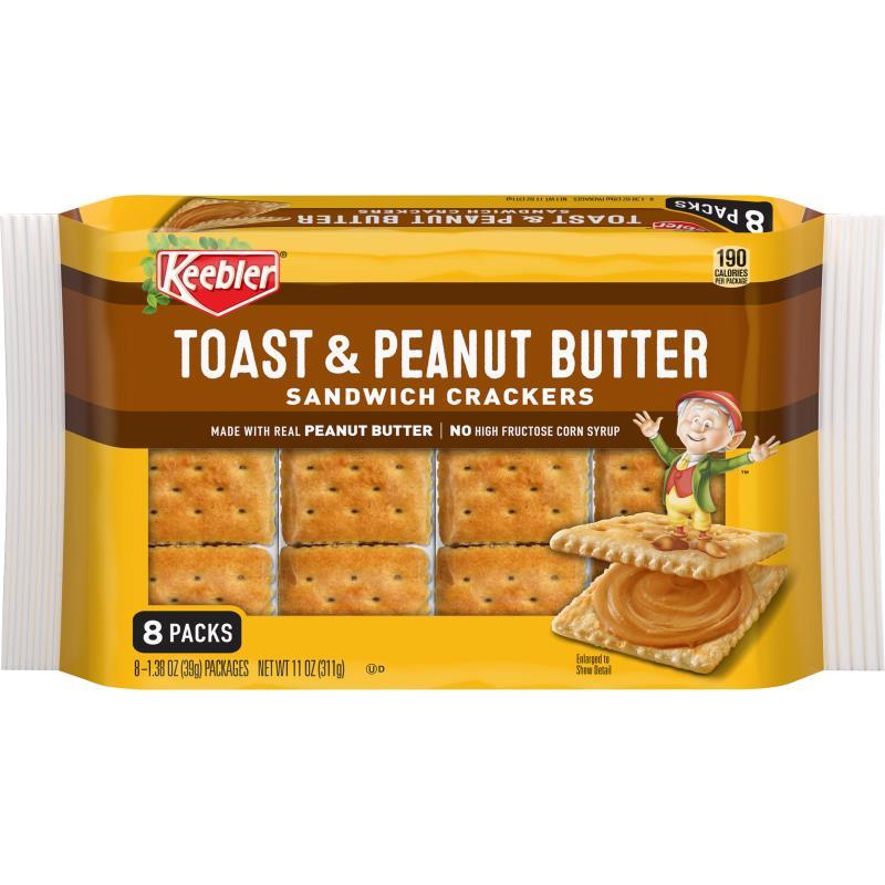 Keebler Toast & Peanut Butter Sandwich Crackers 8-1.38 oz