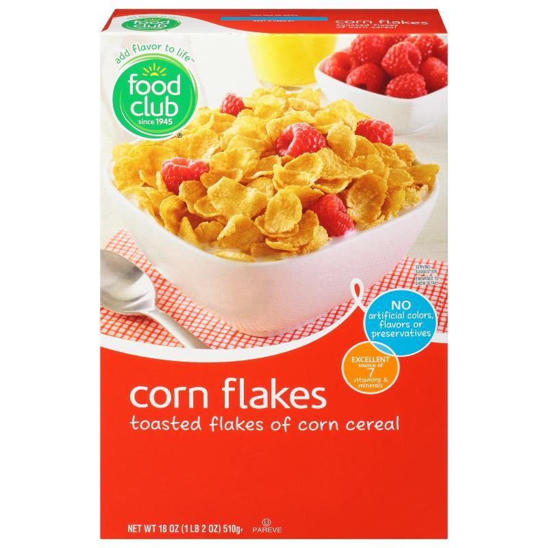 Food Club Corn Flakes Cereal 18 oz