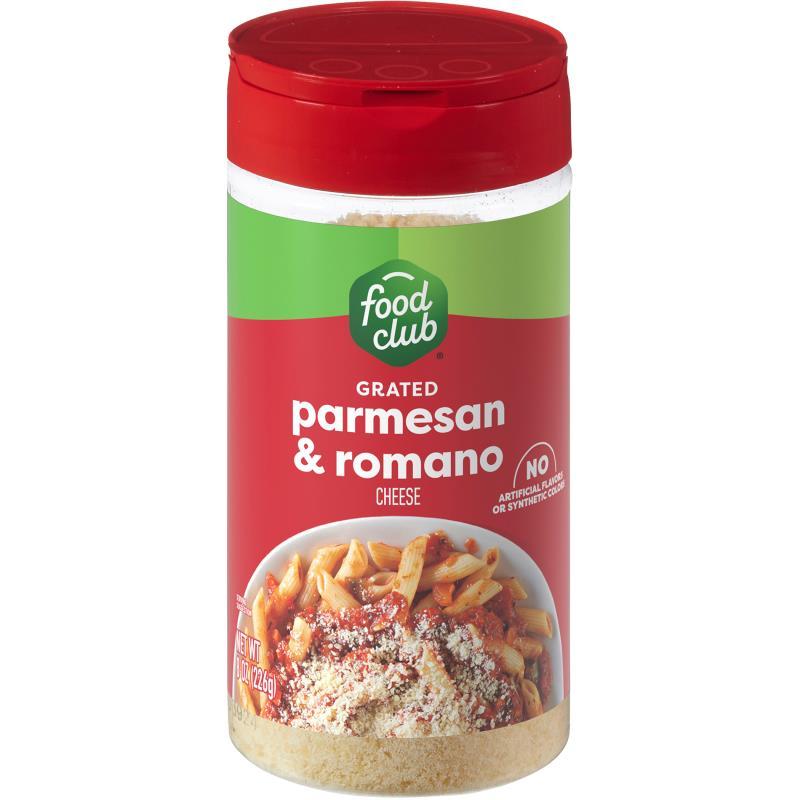 Food Club Grated Parmesan & Romano Cheese 8 oz