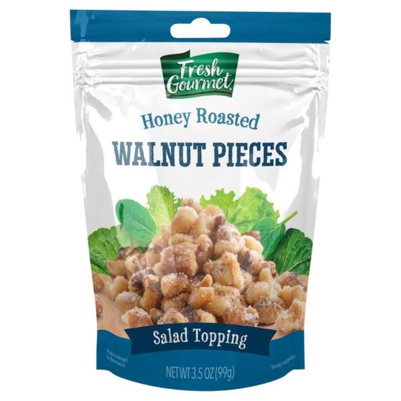 Fresh Gourmet Honey Roasted Walnut Pieces 3.5 oz