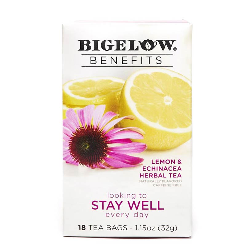 Bigelow Benefits Lemon & Echinacea Herbal Tea 18 ct