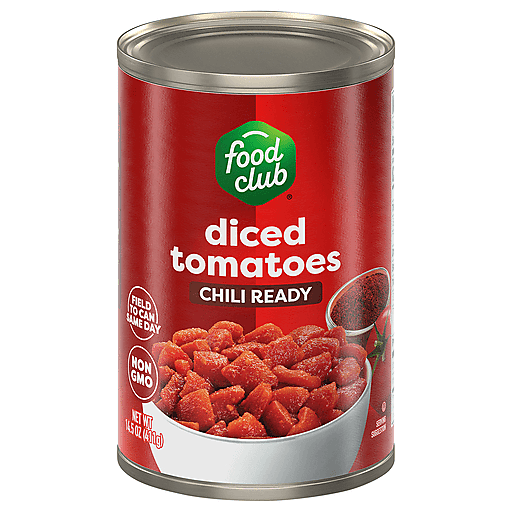 Food Club Diced Tomatoes Chili Ready 14.5 oz