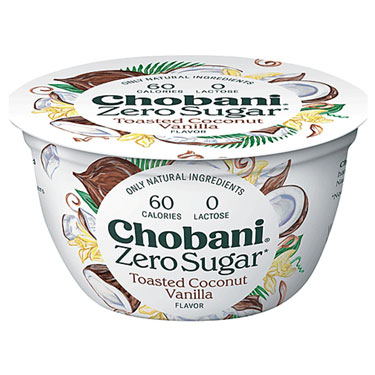 Chobani Zero Sugar Yogurt Toasted Coconut Vanilla 5.3 oz