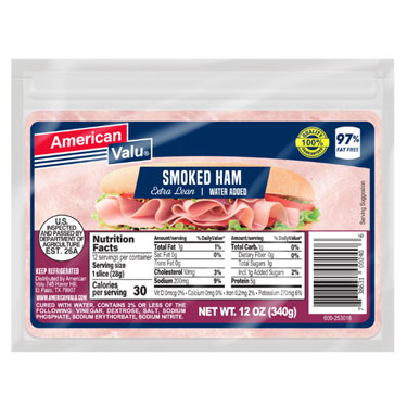 American Valu Smoked Ham 12 oz