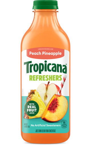 Tropicana Refreshers Peach Pineapple - 46 oz